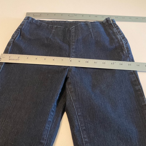 Forever 21 High Waisted Cigarette Blue Denim Jeans, Side Zip, Flat Front, Sz 26 - Picture 7 of 9